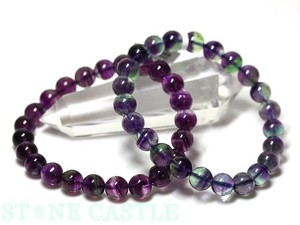 ☆高品質☆【天然石 ブレスレット】ファントムフローライト (5A) (約7.5〜8mm) 【天然石】