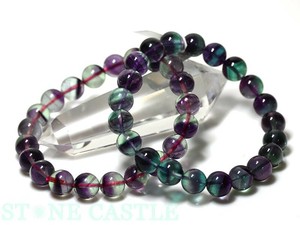☆高品質☆【天然石 ブレスレット】ファントムフローライト (5A) (約8.5〜9mm) 【天然石】