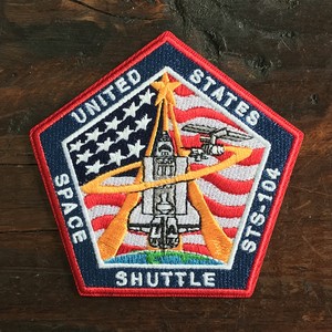 NASA公認(アメリカ航空宇宙局)ワッペン・アップリケ・スペースシャトルミッション・STS-104