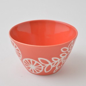 HASAMI Ware Bowl Red Hand-Painted Made in Japan