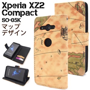 ＜スマホケース＞Xperia XZ2 Compact SO-05K用ワールドデザイン手帳型ケース