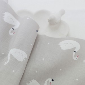 Fabric Cotton Charmant Swan Design Fabric 1m Unit Cut Sales