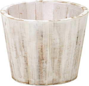 L付木製ｱﾝﾃｨｰｸﾀﾞ鉢3.5号用WH