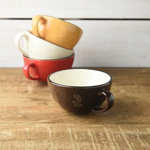 【特価品】13.5cmホーロー風スープカップ ブラウン[B品][日本製/美濃焼/洋食器]