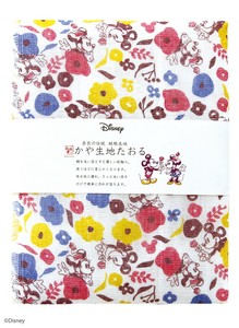 【日本製】Disney ディズニー かや生地 たおる 『ミニーへのプレゼント』 奈良の 蚊帳生地 使用
