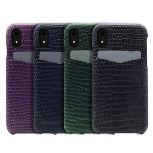 【iPhone XR】Lizard Leather Back Case（リザードレザーバックケース）