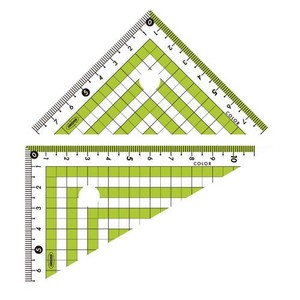 共栄プラスチック カラー三角定規 グリーン CPK-120-G 00016048