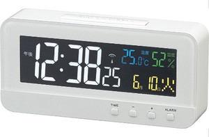 【ケース単位で販売】新品！マグ デジタル電波時計 カラーハープ T-684 WH