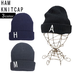 Beanie Knitted Rib Ladies' Patch Men's