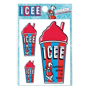 STICKER【ICEE CUP RD】アイシー ステッカー アメリカン雑貨