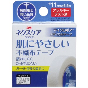 3M ネクスケア マイクロポア 不織布テープ ホワイト 11mm×6．5m【医療・衛生・救急用品】