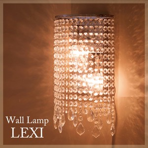 【壁照明】クリスタルウォールランプ［LEXI（2灯）］＜E12/水雷型＞