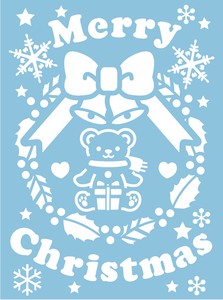 【クリスマス】ｽﾉｰｽﾌﾟﾚｰ用型紙(A3)ﾍﾞｱﾘｰｽ WG-3783