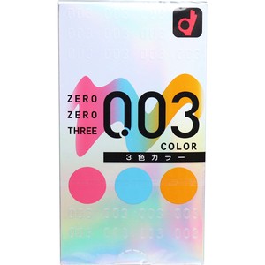 オカモト　ゼロゼロスリー003コンドーム　3色カラー　12個入【避妊具・潤滑剤】
