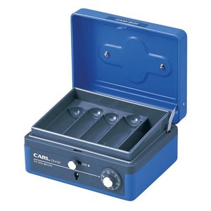 カール事務器 キャッシュボックス(M) ブルー CB-8100-B 00016515
