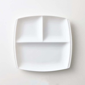 小田陶器titto(チット) 3つ仕切皿(角) 白[日本製/美濃焼/洋食器]