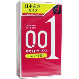 オカモトゼロワン 0．01ミリ コンドーム Lサイズ 3個入【避妊具・潤滑剤】
