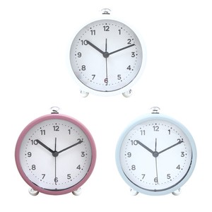 置き時計 クローエ 3色展開 ホワイト／ピンク／グレー　不二貿易