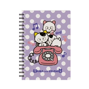 タマ＆フレンズ　B6Wリング　ノート　（テレホン）　猫　日本製