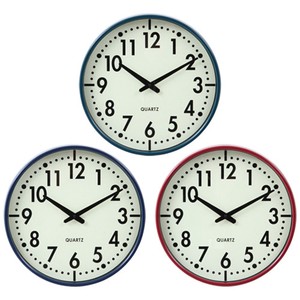 掛け時計 アリス Φ38cm 3色展開 グリーン／ブルー／レッド　不二貿易