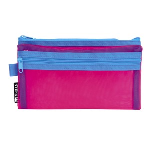 Pencil Case Mesh Two Cherry Pink