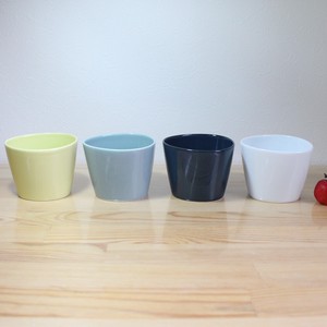 フリーカップ　トロワ（GY）　日本製　波佐見焼　カラー　変形　白山陶器