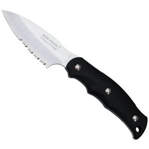 【国内のみ】NEW SABI KNIFE 1(キャンプミニ包丁) 半波刃 黒　11505