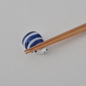 箸置き　ハリネズミ(ボーダー)　手描き　波佐見焼　日本製