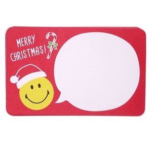 【グリーティングカード】スマイリーフェイス クリスマスミニカード 8枚セット/67 スクエア