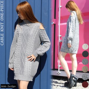 Cable Knitted One-piece Dress