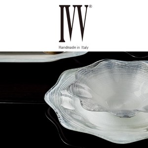 【IVV】イタリア製ガラス食器 AMARYLLIS 花びら柄プレート