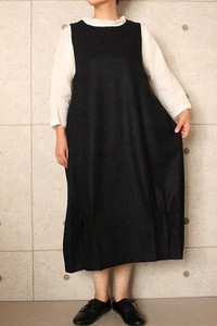 【2020年秋冬】日本製 ウールエターミン裾ピンタックコクーンワンピースNo818180