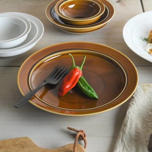 Mino ware Main Plate Caramel Western Tableware 24cm Made in Japan