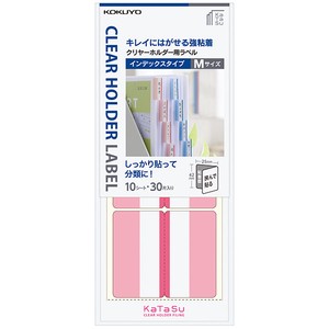 Office Item Red Clear Holder Book Label Index KOKUYO