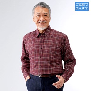 メンズ/チェック柄カジュアル長袖シャツ