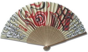 Print Folding Fan Kabuki Kumadori 7 39