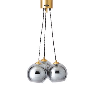 【一部予約販売】【サンマルコ】ミラー加工で高級感のある3灯ペンダントランプ