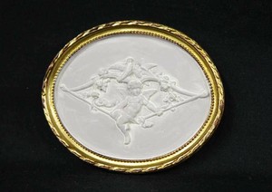 【2025年10月 再入荷】クラシック☆壁掛・オーバル ウォールデコレーション エンジェル 天使 エンゼル
