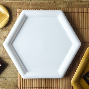 小田陶器 Meji(メジ) 大皿 亀甲 白色[日本製/美濃焼/和食器]
