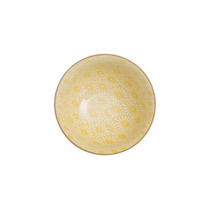 【Creative Co-Op Home】デザインボウル,Stoneware Bowl w/ Floral Pattern Yellow