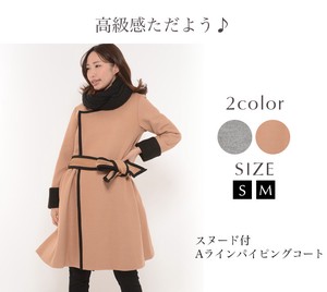 Coat Collarless Outerwear A-Line Ladies' M