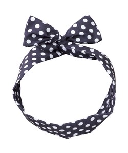 Hairband/Headband Navy Ribbon