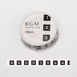 【2019新作】BGM マスキングテープ 「SP“ツカイ” 日々・日付4」10mm MASKING TAPE