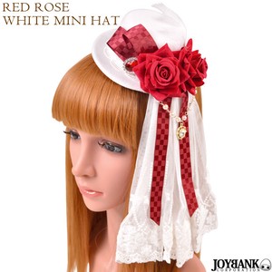Hair Accessories Red Tulle Lace White Gothic
