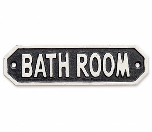 サインプレート BATH ROOM ブラック