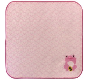 Towel Handkerchief Pink Frog