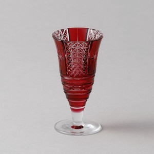 Edo-kiriko Drinkware Red Created by Tatsuya Nemoto Crystal