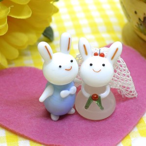 "Glass Figurine Object" Wedding Rabbit