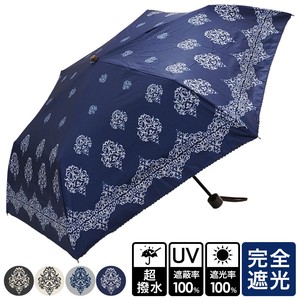 晴雨兼用傘 ダマスク柄 折畳み傘 UVカット♪
