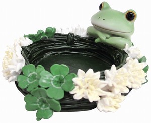 コポー　花冠の小物入れ 蛙 かえる  置物 マスコットオーナメント copeau